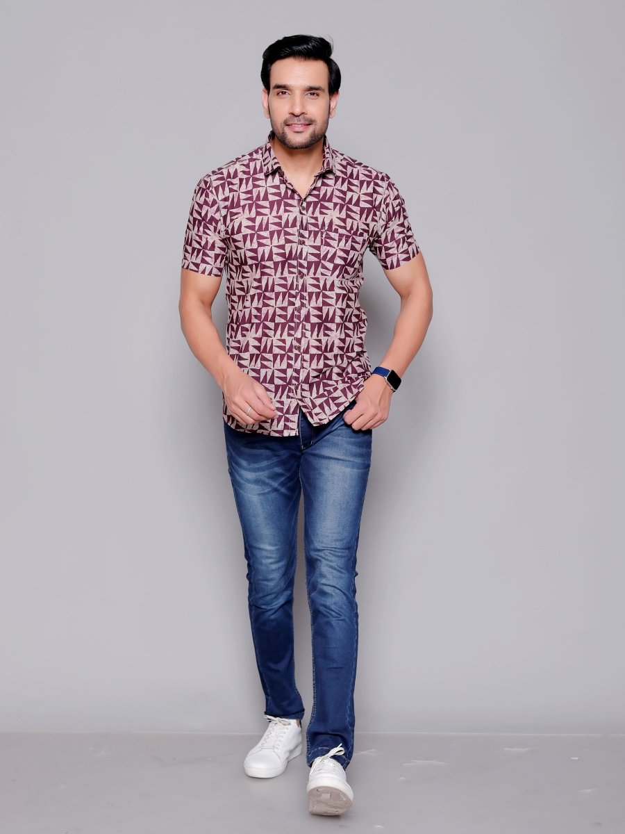 Sanganeri Pure Cotton Men’s Shirt - Yanchi