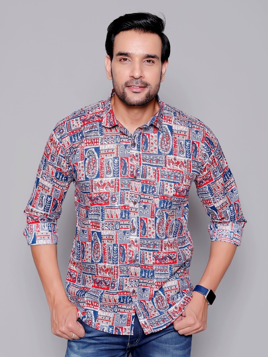 Sanganeri Pure Cotton Men’s Shirt - Yanchi