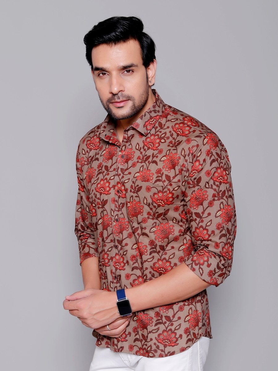 Sanganeri Pure Cotton Men’s Shirt - Yanchi