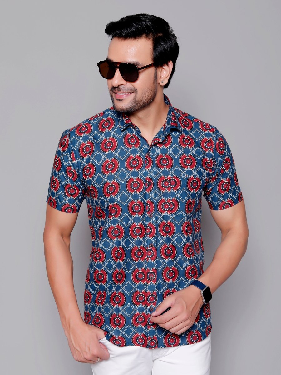 Sanganeri Pure Cotton Men’s Shirt - Yanchi