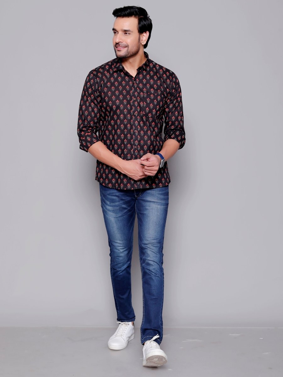 Sanganeri Pure Cotton Men’s Shirt - Yanchi