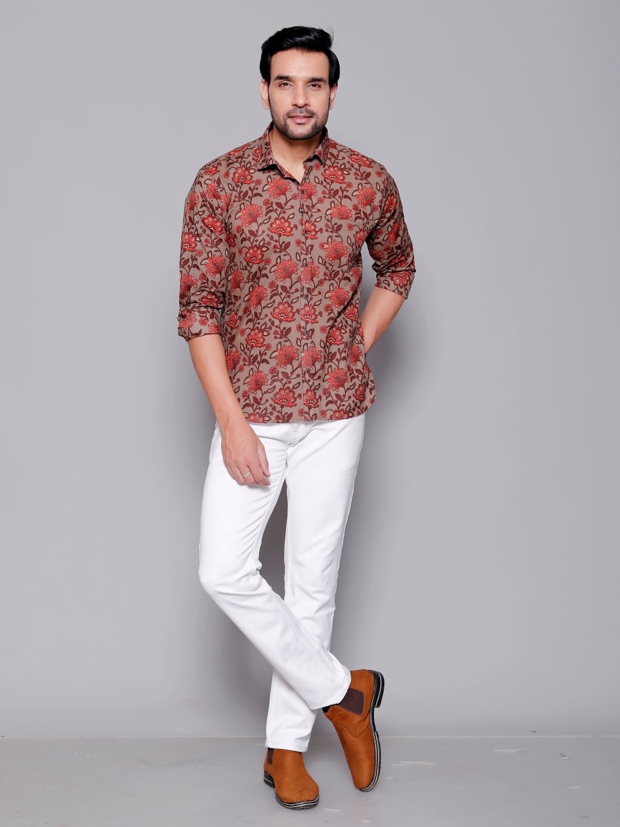 Sanganeri Pure Cotton Men’s Shirt - Yanchi