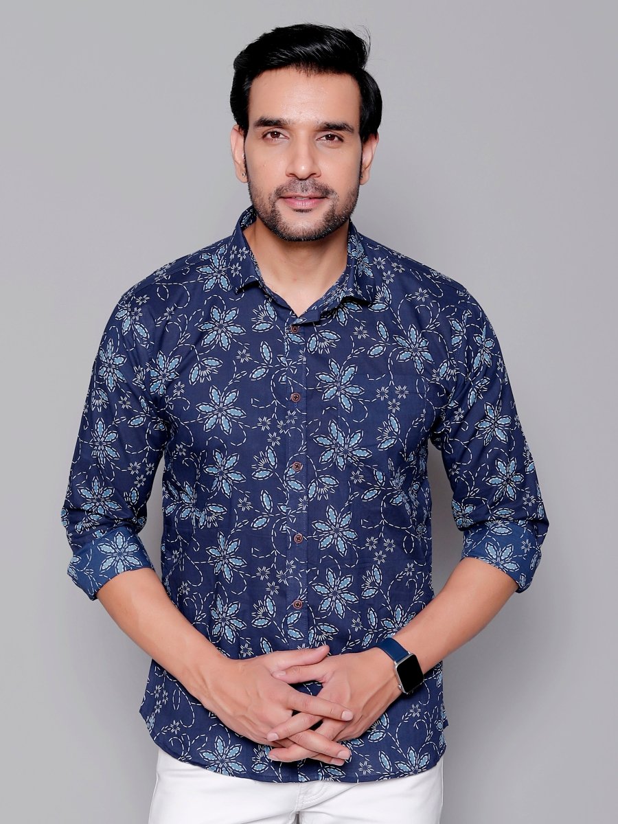 Sanganeri Pure Cotton Men’s Shirt - Yanchi