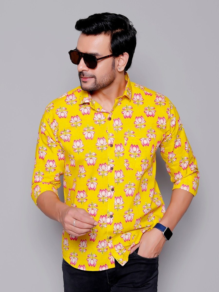 Sanganeri Pure Cotton Men’s Shirt - Yanchi