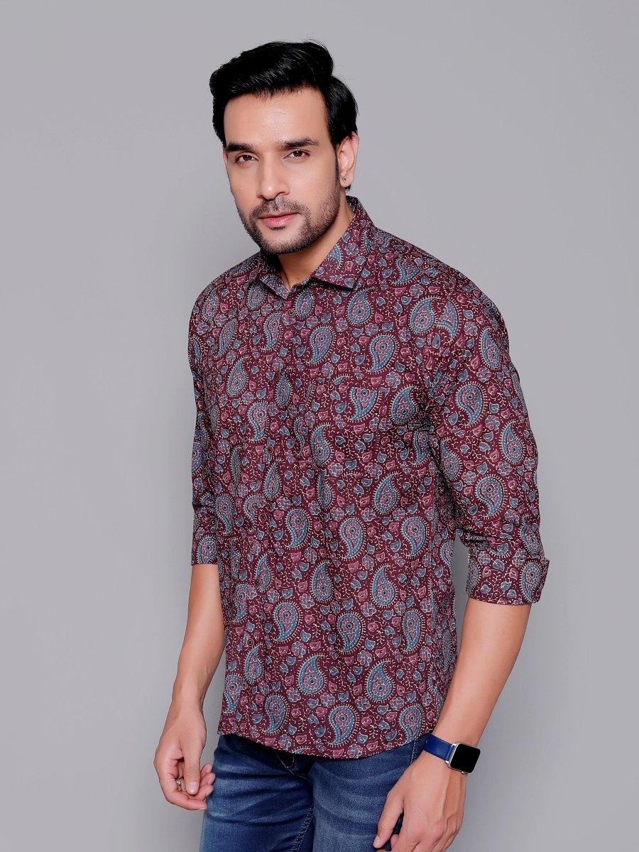 Sanganeri Pure Cotton Men’s Shirt - Yanchi