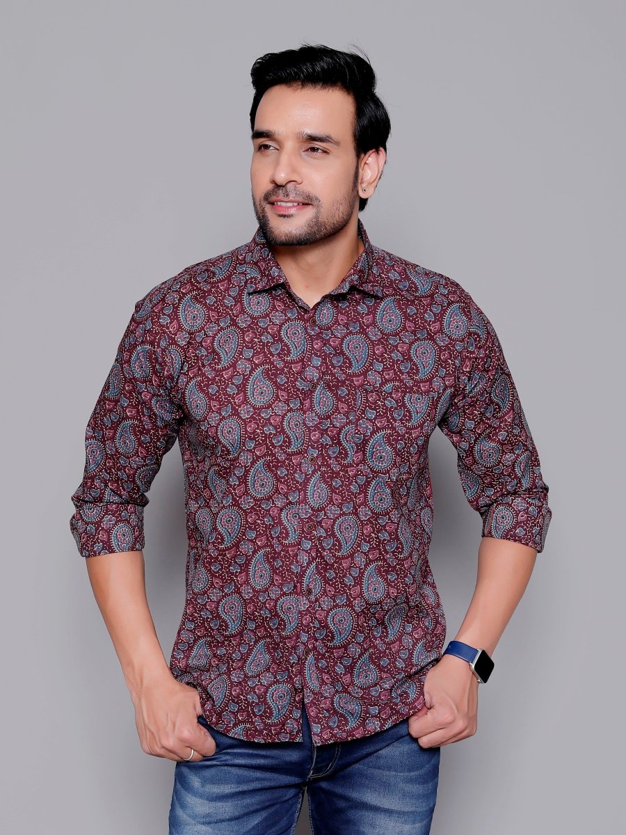Sanganeri Pure Cotton Men’s Shirt - Yanchi