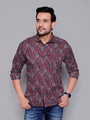 Sanganeri Pure Cotton Men’s Shirt - Yanchi