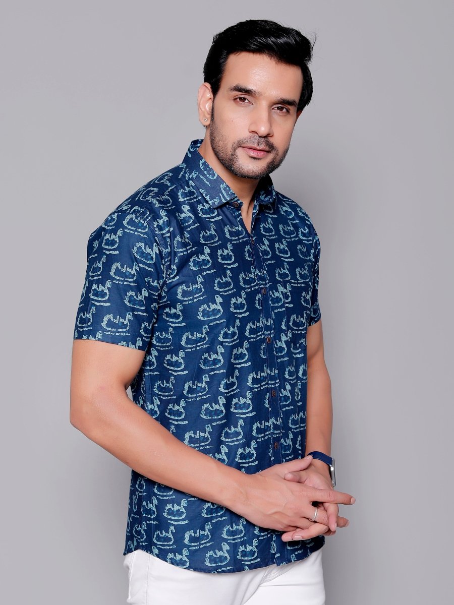 Sanganeri Pure Cotton Men’s Shirt - Yanchi
