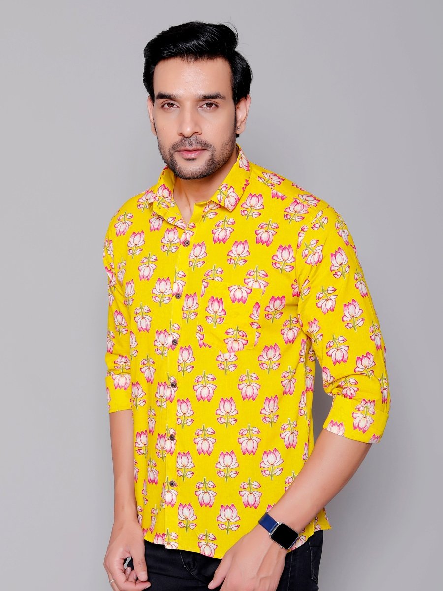 Sanganeri Pure Cotton Men’s Shirt - Yanchi