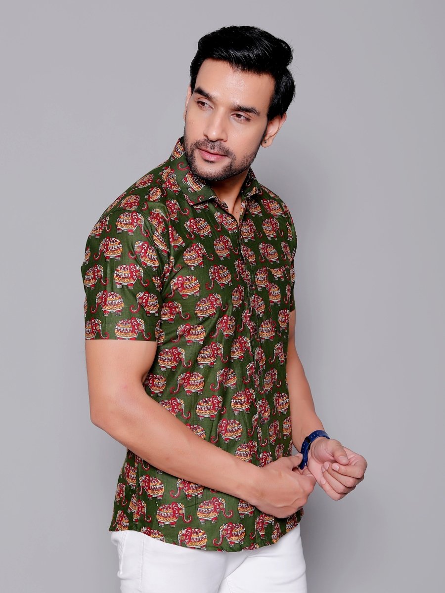 Sanganeri Pure Cotton Men’s Shirt - Yanchi