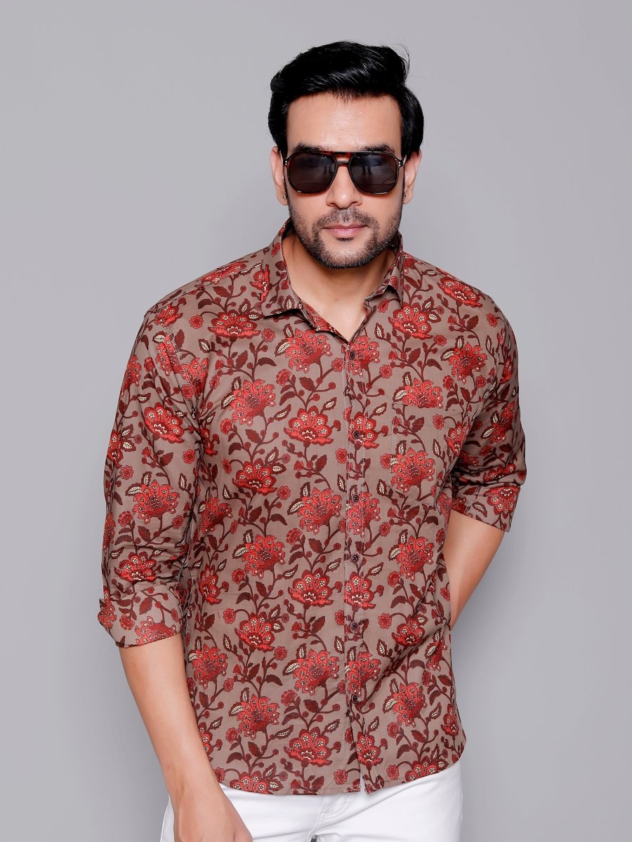 Sanganeri Pure Cotton Men’s Shirt - Yanchi