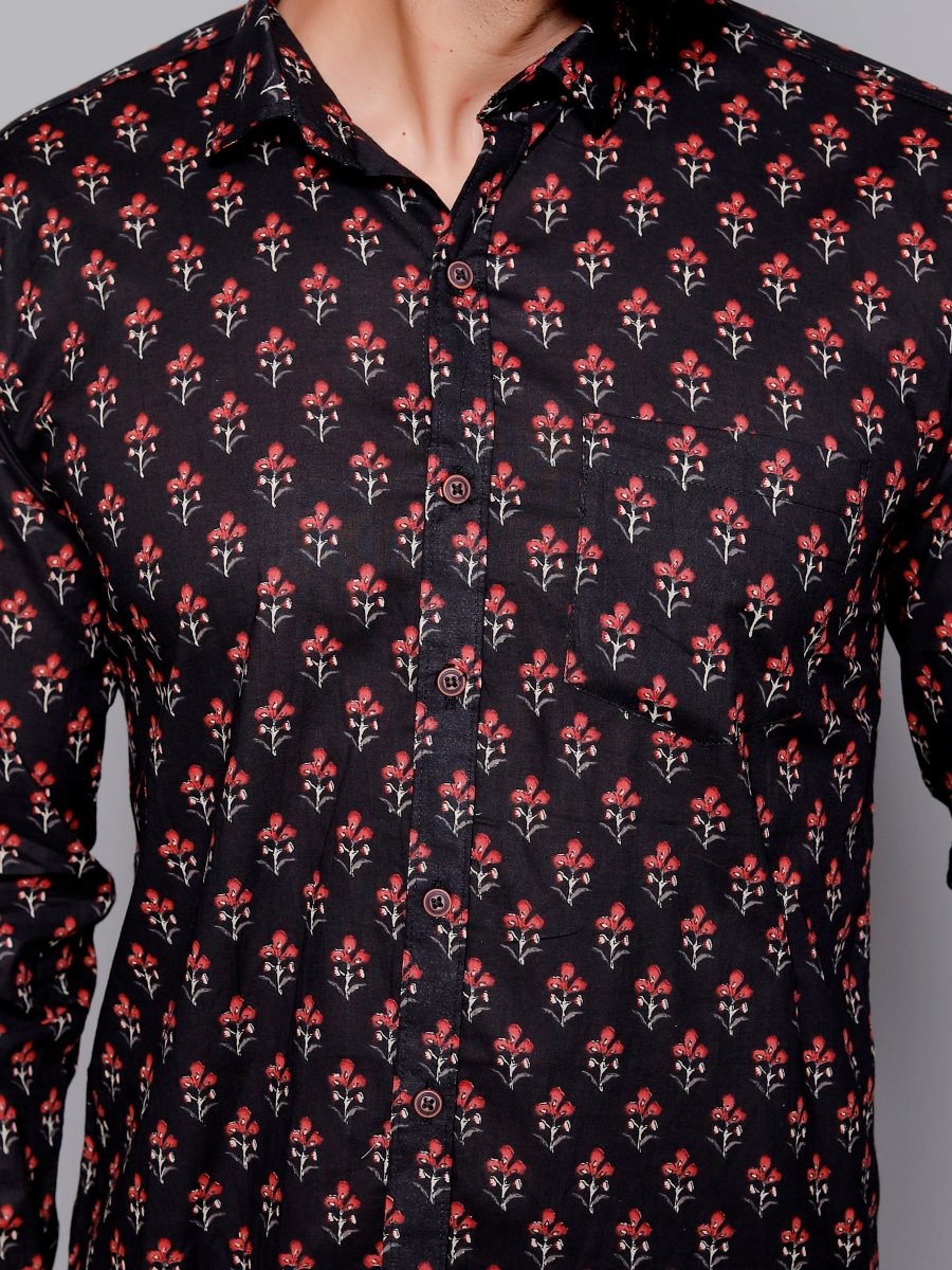 Sanganeri Pure Cotton Men’s Shirt - Yanchi