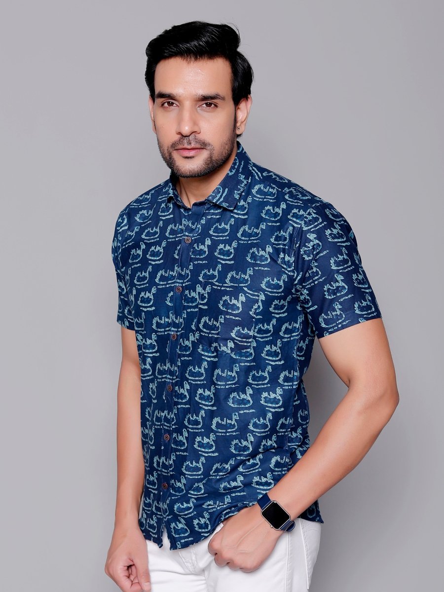 Sanganeri Pure Cotton Men’s Shirt - Yanchi