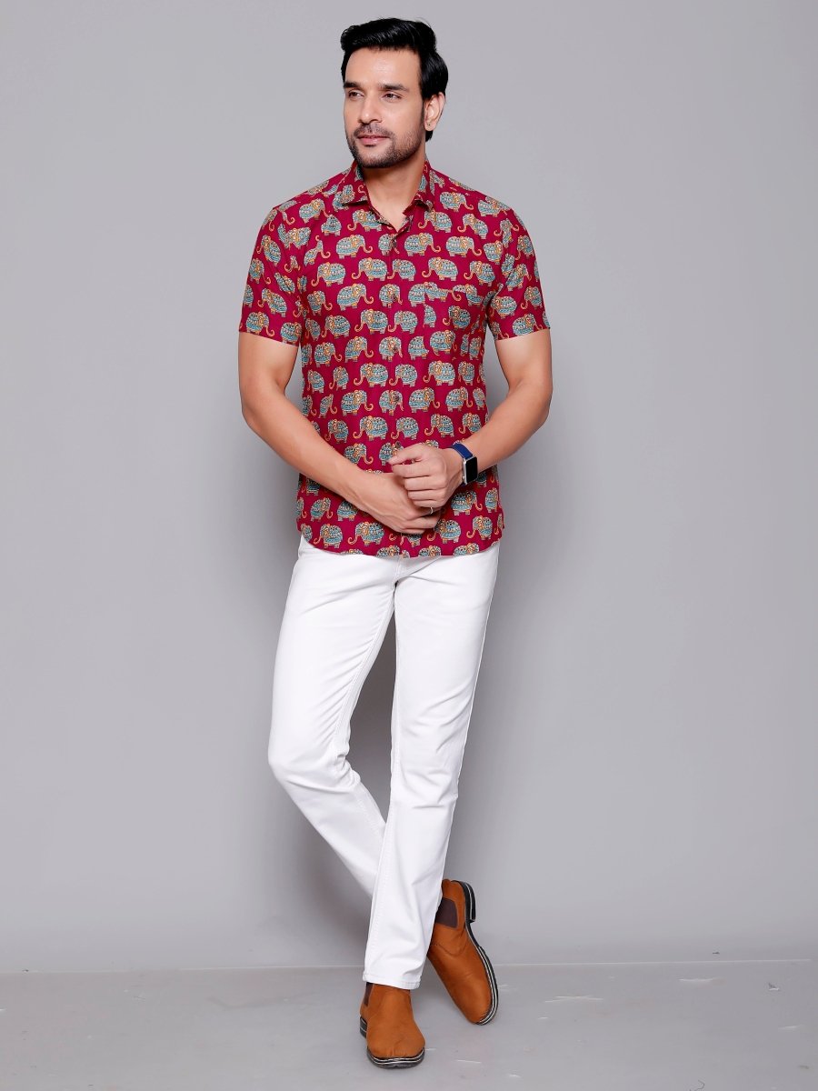 Sanganeri Pure Cotton Men’s Shirt - Yanchi