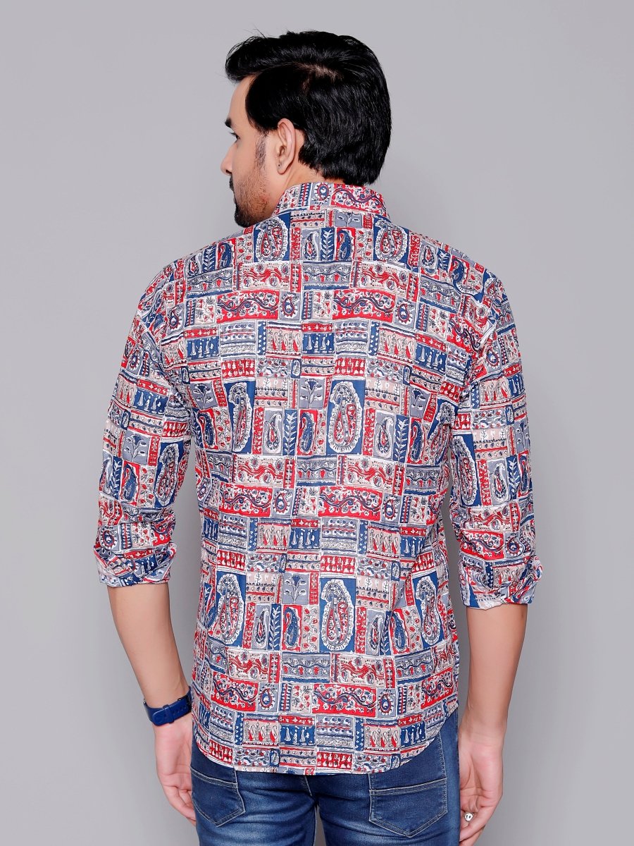 Sanganeri Pure Cotton Men’s Shirt - Yanchi