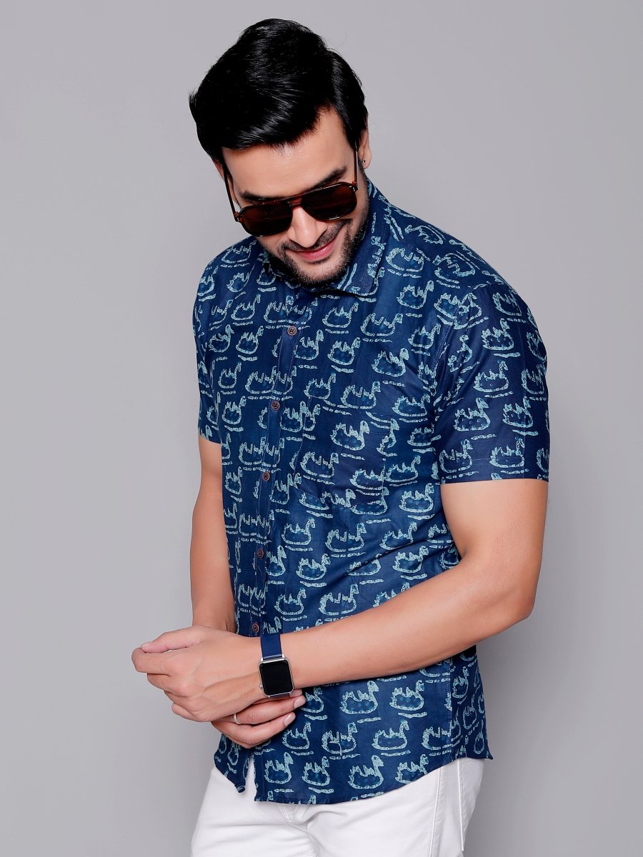 Sanganeri Pure Cotton Men’s Shirt - Yanchi