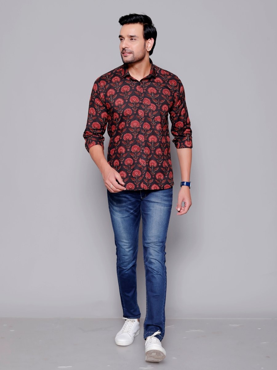 Sanganeri Pure Cotton Men’s Shirt - Yanchi