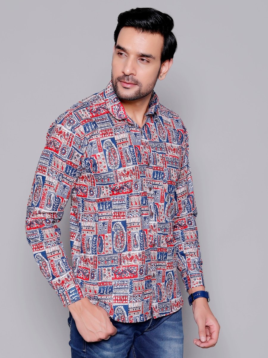 Sanganeri Pure Cotton Men’s Shirt - Yanchi