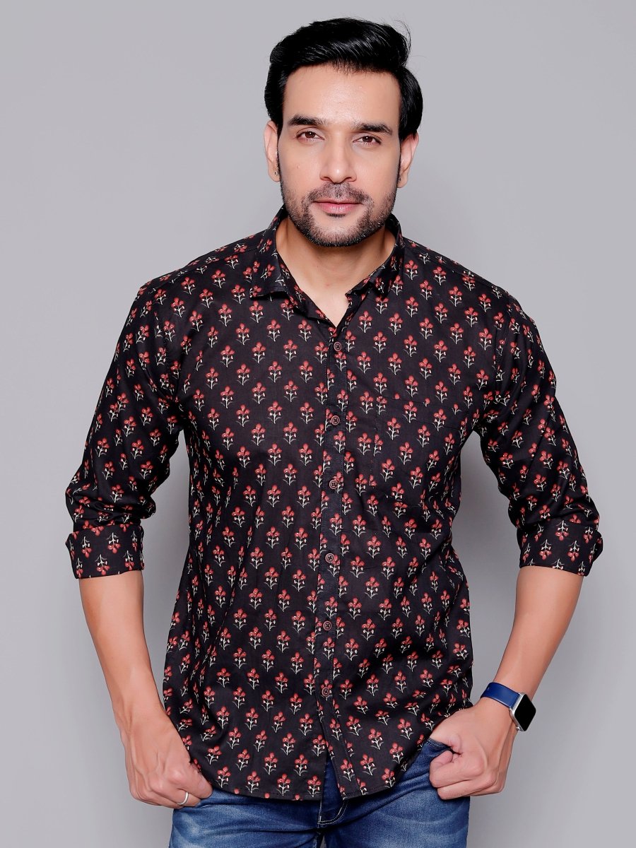 Sanganeri Pure Cotton Men’s Shirt - Yanchi