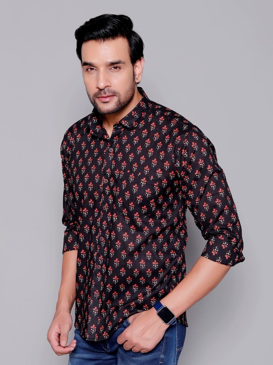 Sanganeri Pure Cotton Men’s Shirt - Yanchi