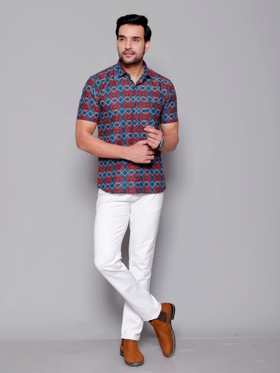 Sanganeri Pure Cotton Men’s Shirt - Yanchi