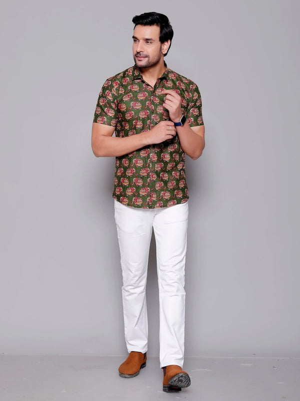Sanganeri Pure Cotton Men’s Shirt - Yanchi