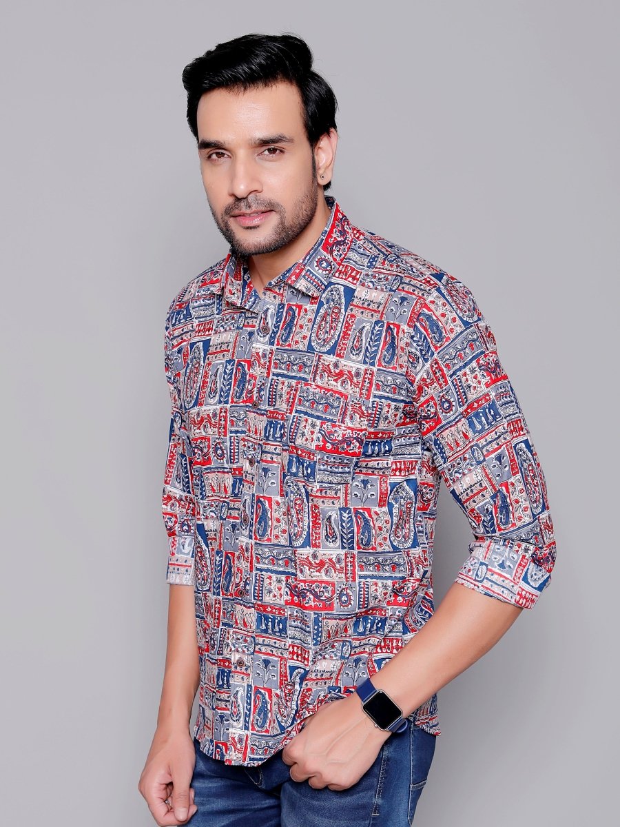 Sanganeri Pure Cotton Men’s Shirt - Yanchi