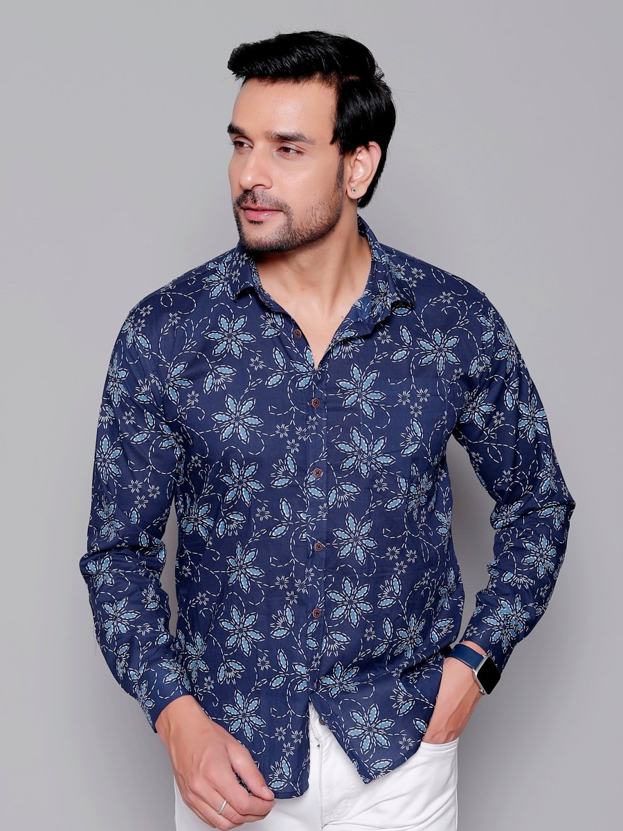 Sanganeri Pure Cotton Men’s Shirt - Yanchi