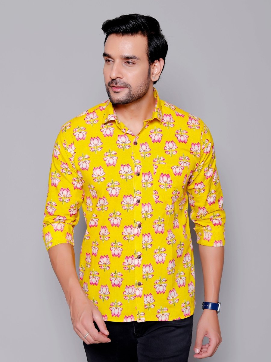 Sanganeri Pure Cotton Men’s Shirt - Yanchi