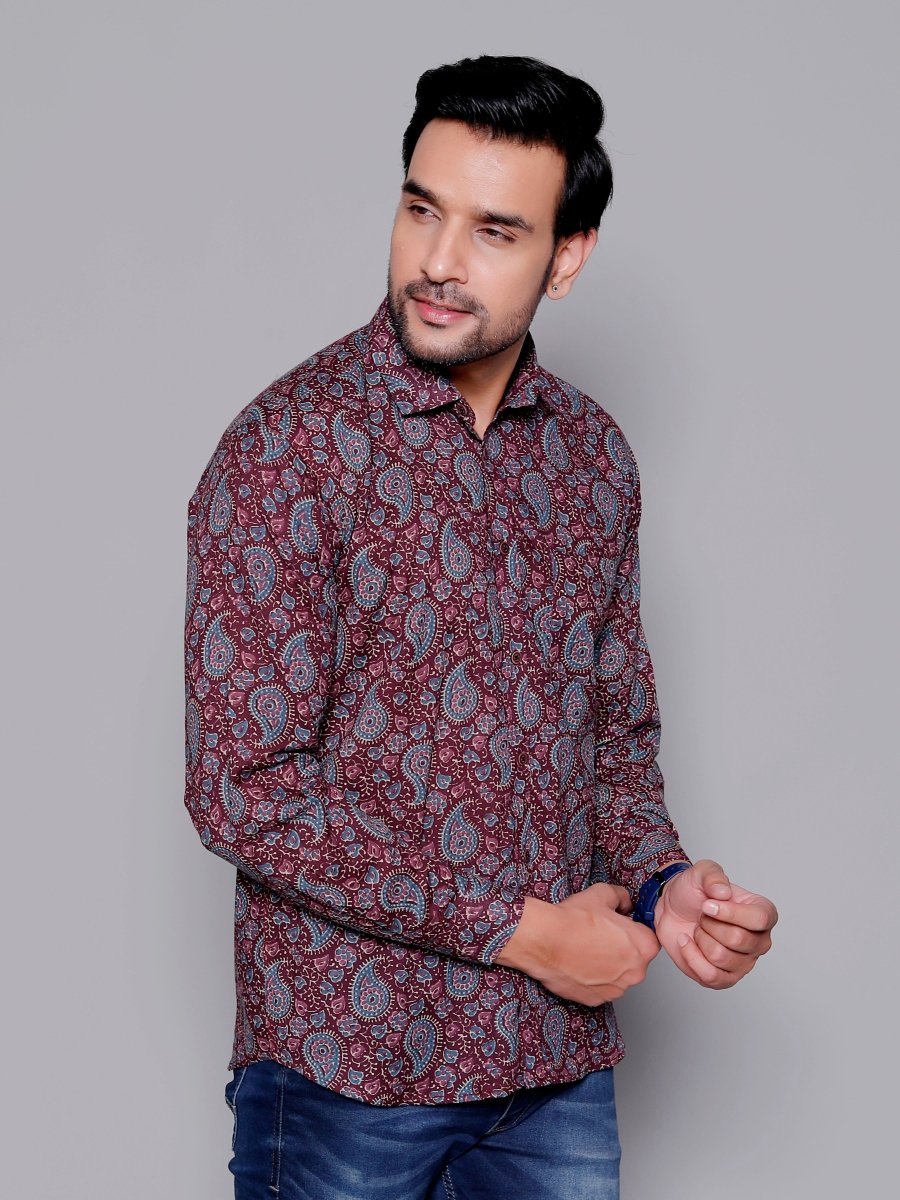 Sanganeri Pure Cotton Men’s Shirt - Yanchi