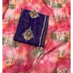 Classy Shimmer Suit Set with Zari Work