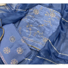 Classy Organza suit set with Bottom Work