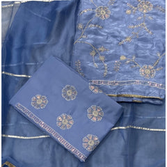 Classy Organza suit set with Bottom Work
