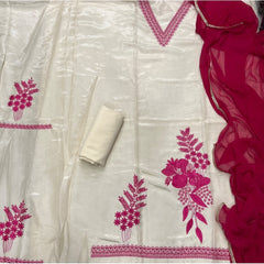 Classy Organza suit set with Thread Work