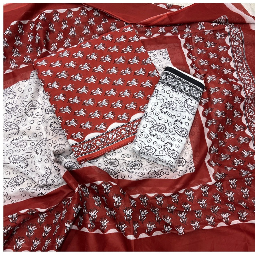 Celestial Pure Cotton Print Suit Set (Luxury Feel)