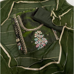Classy Organza suit set with Mirror Work