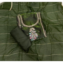 Classy Organza suit set with Mirror Work