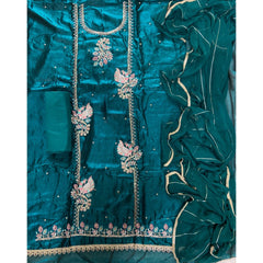 Classy Organza suit set with Mirror Work