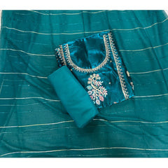 Classy Organza suit set with Mirror Work