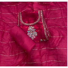 Classy Organza suit set with Mirror Work