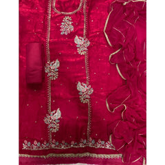 Classy Organza suit set with Mirror Work