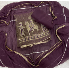 Fancy Shimmer Suit Set with Zari & Sequins Work