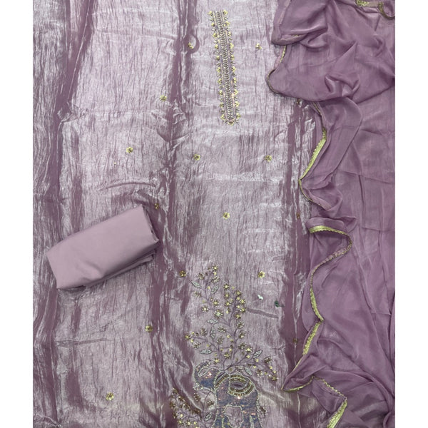 Glass Organza Silk Embroidery Suit Set
