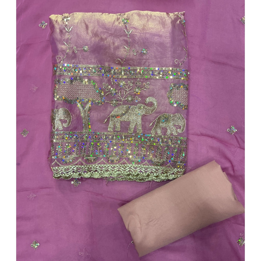 Crush Silk Embroidery Suit Set