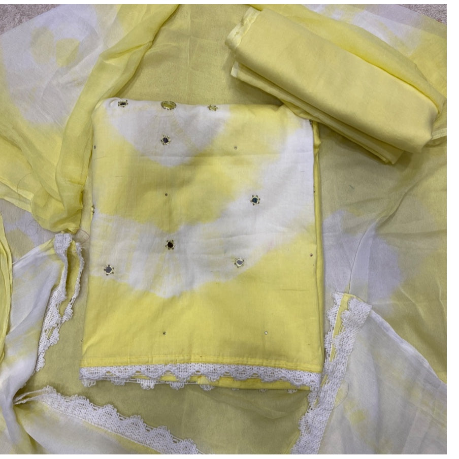 Pure Bandhej Cambric Cotton Suit Set