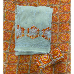 Classy Shimmer Suit Set with Zari Work