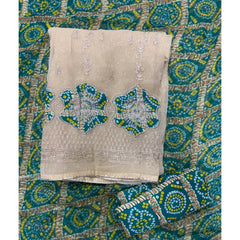Classy Shimmer Suit Set with Zari Work