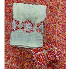 Classy Shimmer Suit Set with Zari Work