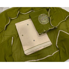 Fancy Jaam Suit Set with Heavy Bottom work