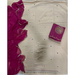 Fancy Jaam Suit Set with Heavy Bottom work